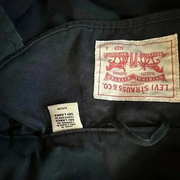 Levi Strauss Jean jacket women's size small black with pockets and high collar - Picture 14 of 16